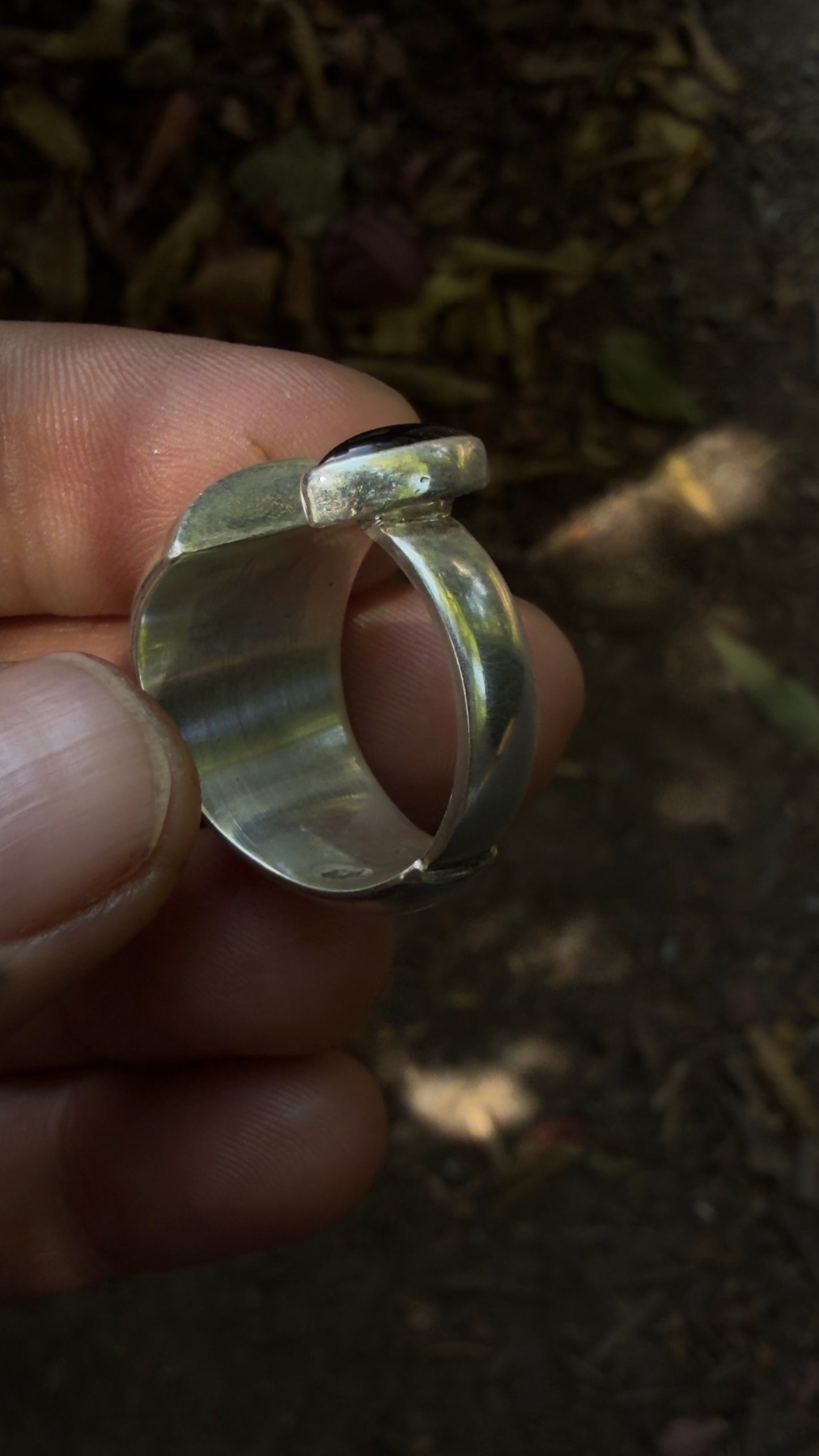 Niger Silver & Black Onyx Open Ring