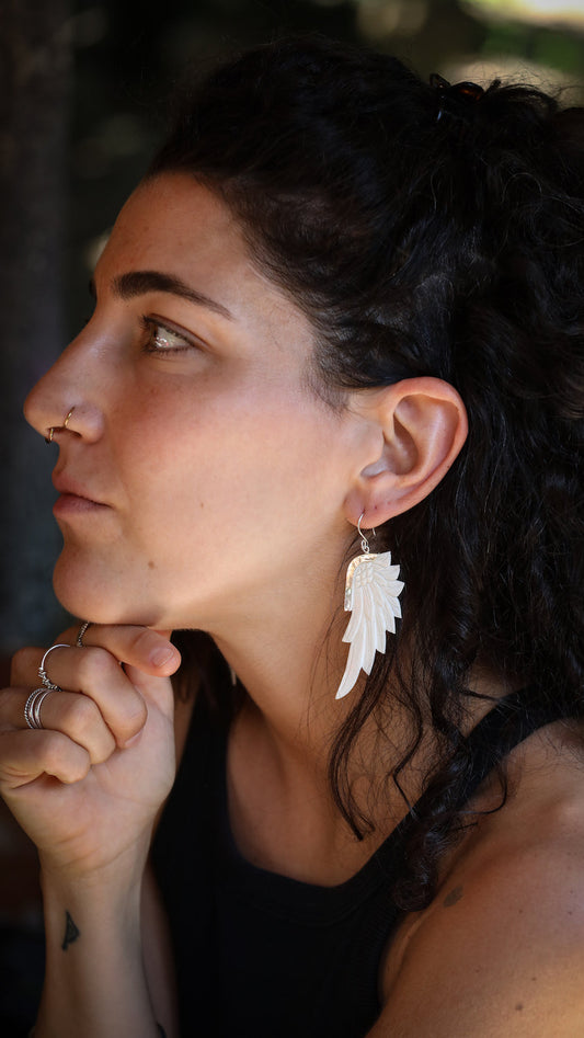 Bone,Brass • Earrings • Bali