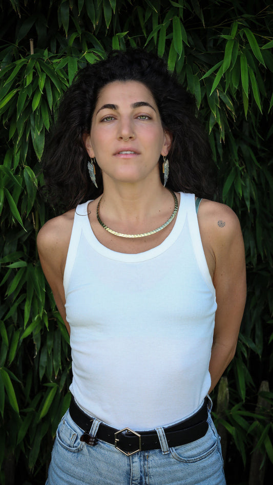 brass choker necklace