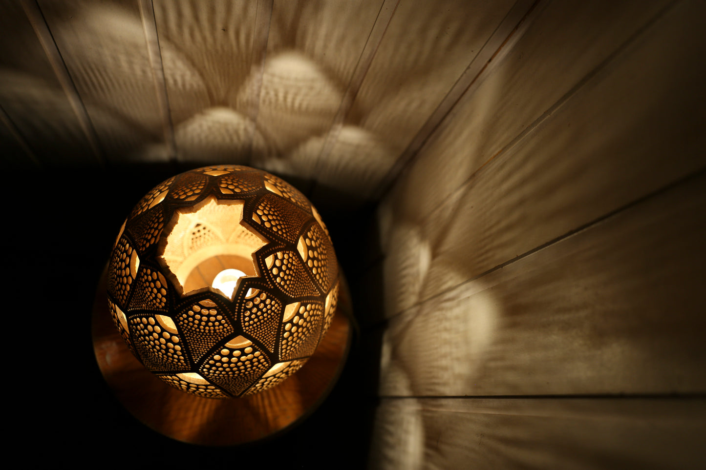 Sunset Serenade Gourd Lamp