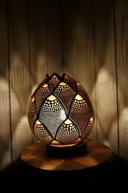 Nature's Glow Gourd Lamp