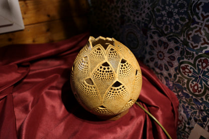 Nature's Glow Gourd Lamp