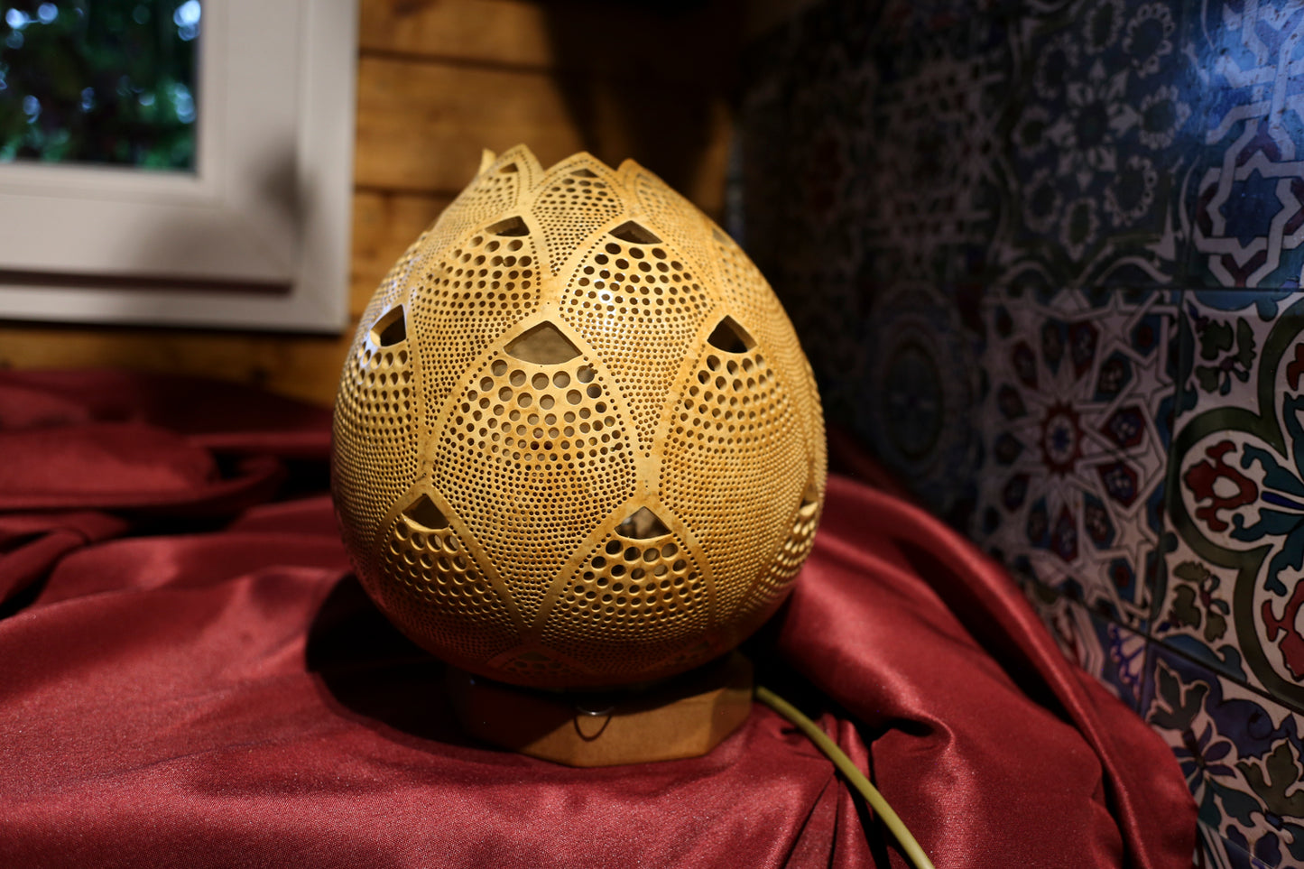 Sunset Serenade Gourd Lamp