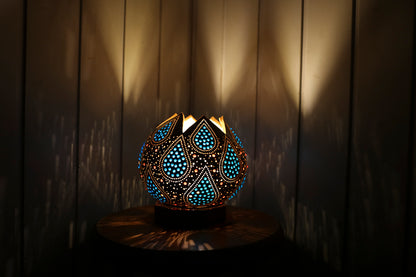 Blue Vibes Gourd Lamp