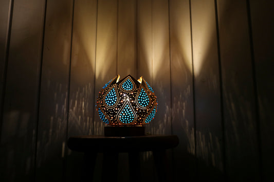 Blue Vibes Gourd Lamp