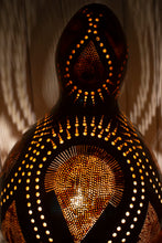 Chargez l&#39;image dans la visionneuse de la galerie,  Collection, Calabash lamps, Unique, Carvings, Sizes, Serene ambiance, Soft glow, Decorative lighting, Elegance, Patterns, doti sutra, big lamp, boho light decor