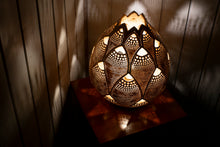 Load image into Gallery viewer, Calabash lamps, online sale, Switzerland, decorative lighting, handmade lamps, unique designs, ambient illumination, gourd artistry, Swiss decor, artisanal lighting, crafted elegance, Swiss interiors, natural ambiance, buy calabash lamps, Swiss craftsmanship, interior design, lighting fixtures, Swiss home decor, shopping online, authentic gourd lamps.