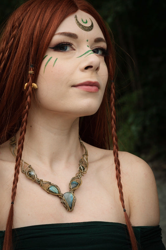 wire wrap jewellery, stone pendant, labradorite pendant, doti sutra, zehra keskin, artjewellery