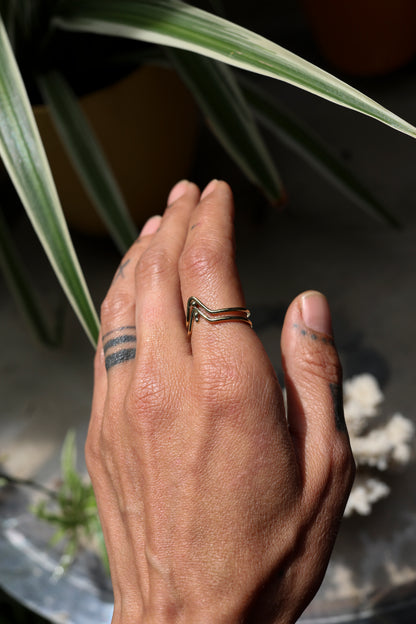 Chevron Brass Ring