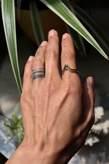 Chevron Brass Ring