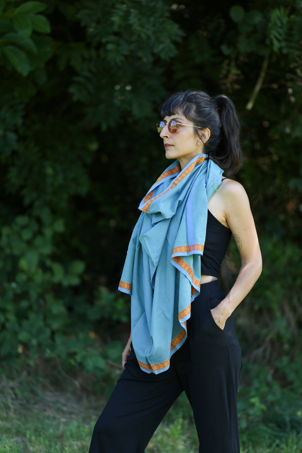 scarf, colorful scarf, cotton, dotisutra, gokarna longie