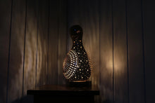 Chargez l&#39;image dans la visionneuse de la galerie, Handcrafted gourd lamp, artisanal lighting, Bodrum-inspired decor, Turkish craftsmanship, coastal ambiance
