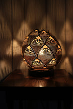 Load image into Gallery viewer, Artisanal gourd lamp, craftsmanship, Bodrum-inspired lighting, natural elegance