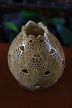 Load image into Gallery viewer, Gourd lamp, home decor, lighting, Handcrafted, artisanal, ambiance, Bodrum-inspired, coastal charm, natural beauty, Unique design, elegance.