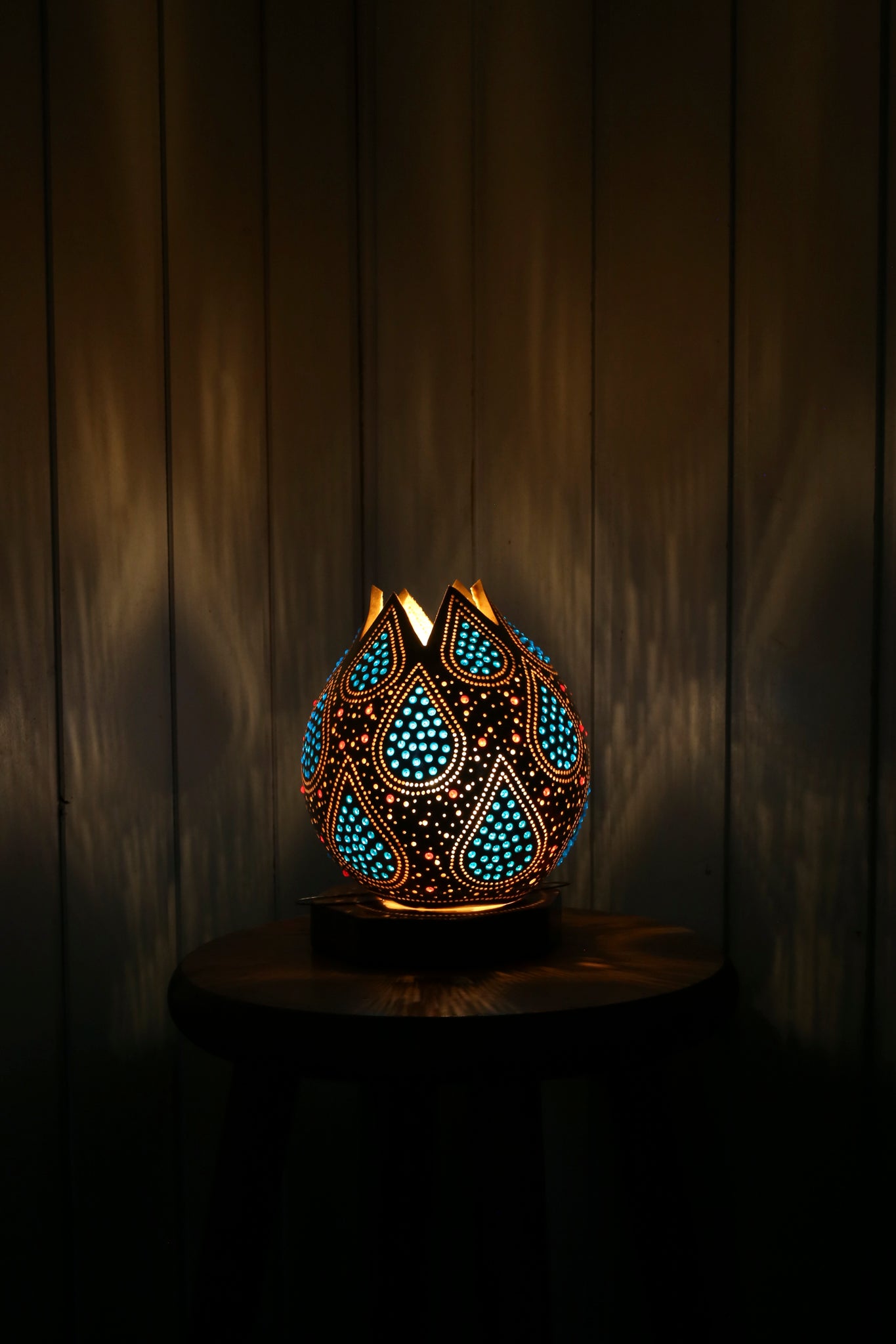 gourd lamp blue light doti sutra