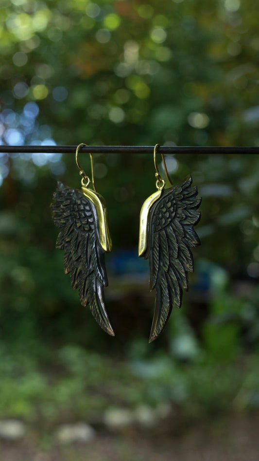 Horn,Brass • Earrings • Bali