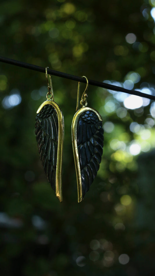 Horn,Brass • Earrings • Bali