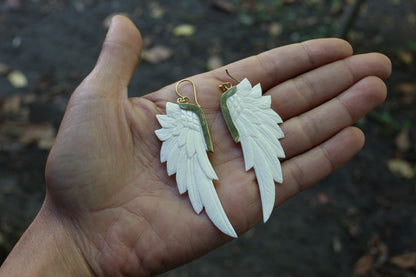 Bone,Brass • Earrings • Bali
