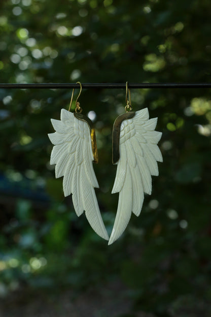 Bone,Brass • Earrings • Bali