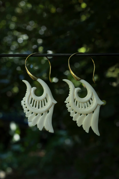 Bone,Brass • Earrings • Bali
