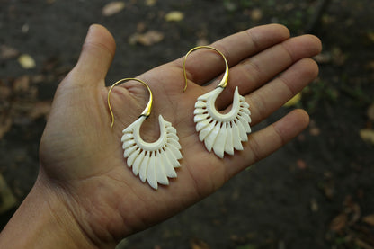 Bone,Brass • Earrings • Bali