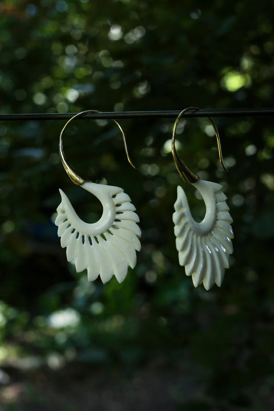Bone,Brass • Earrings • Bali