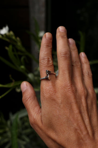 Silver Tribal & Ebony Ring