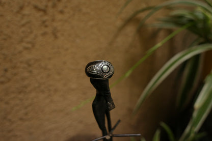 Silver & Ebony Ring – Handcrafted in Niger