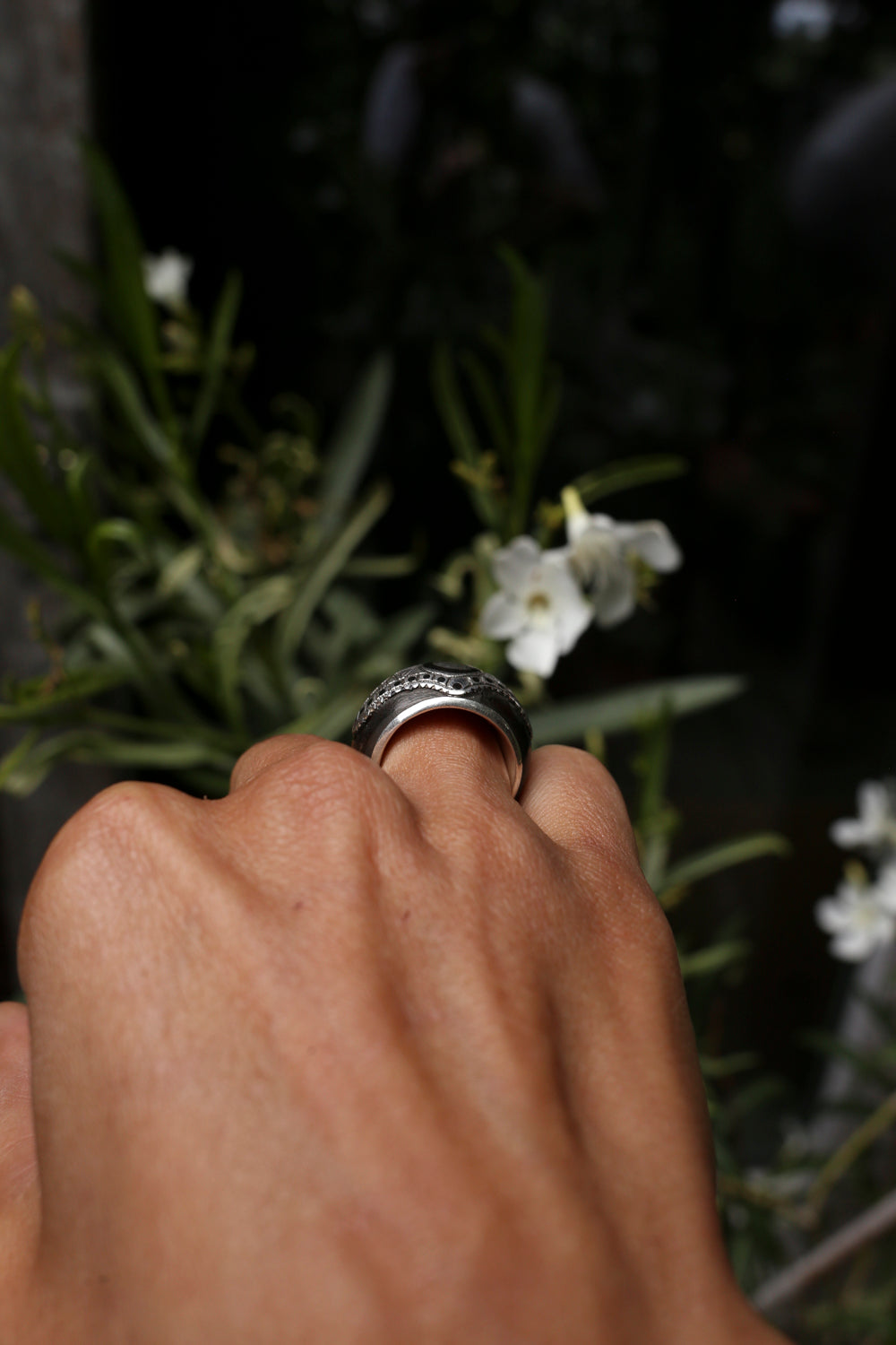 niger jewellery, silver ring, ebony, turang, dotisutra