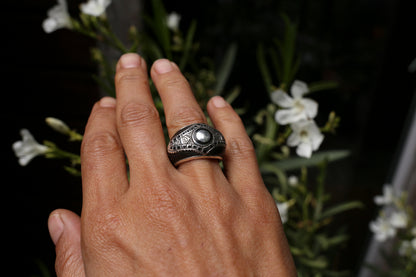 niger jewellery, silver ring, ebony, turang, dotisutra