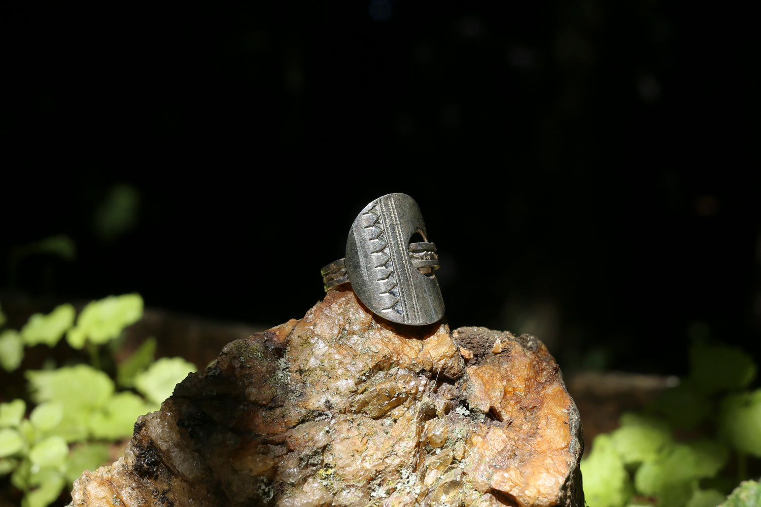 Ethnic Niger silver ring, handmade artisan jewelry
