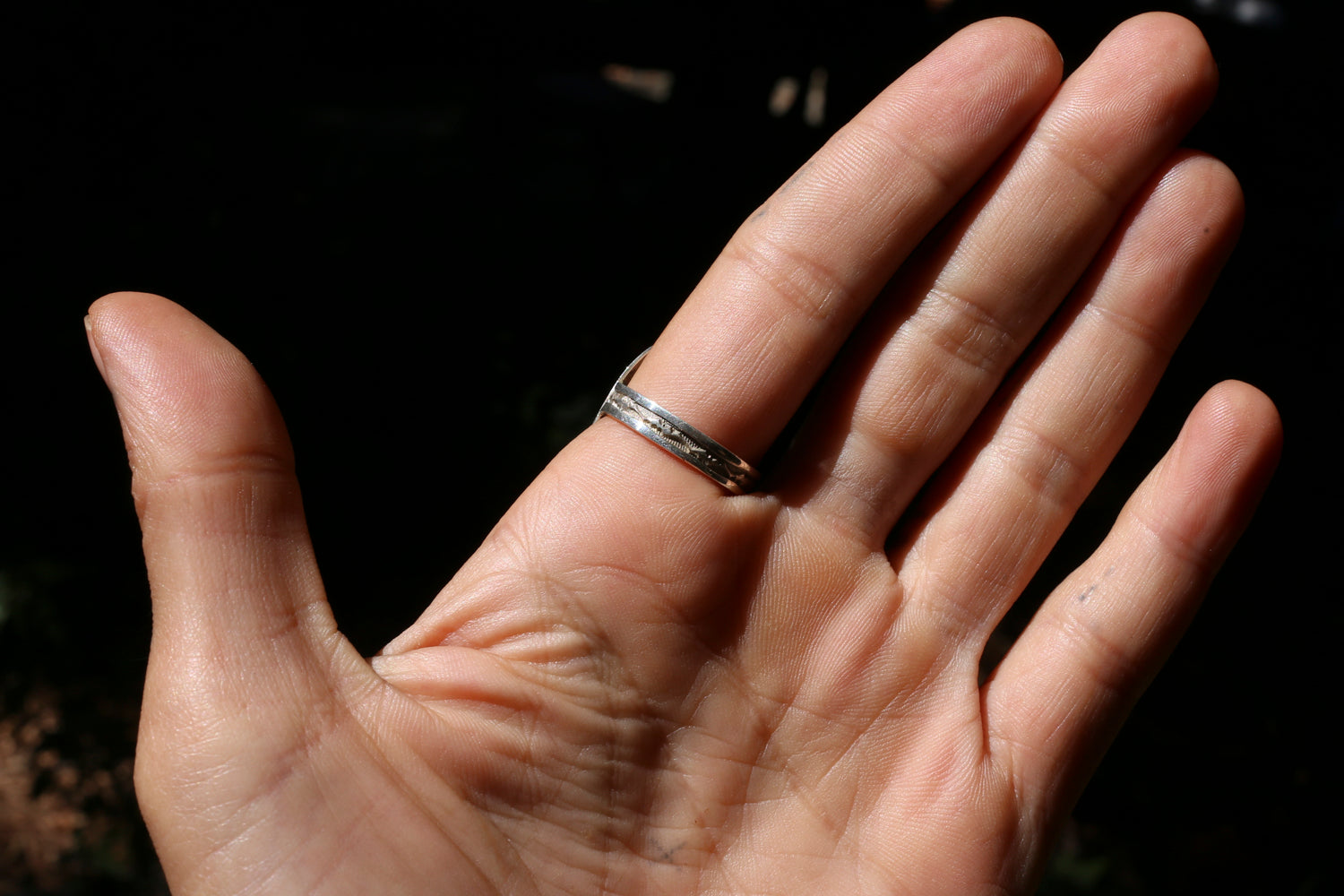 Ethnic Niger silver ring, handmade artisan jewelry