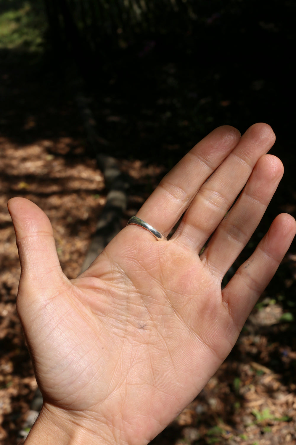Handmade Niger silver ring with Tuareg geometric engravings