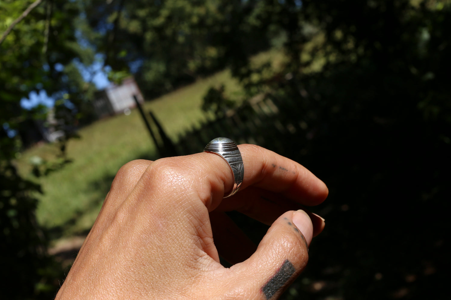 Authentic Tuareg silver ring from Niger, artisan crafted