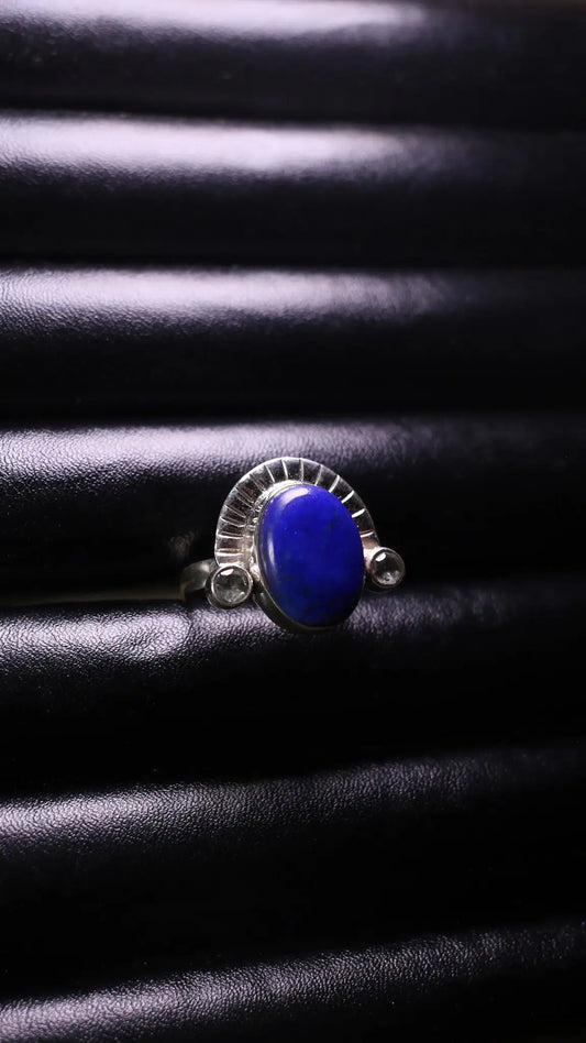 Silver Ring Blue