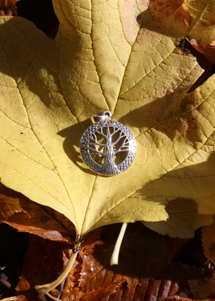 tree of life silver pendant