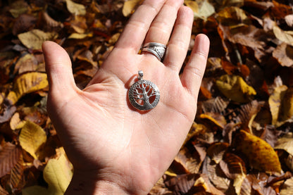 tree of life silver pendant