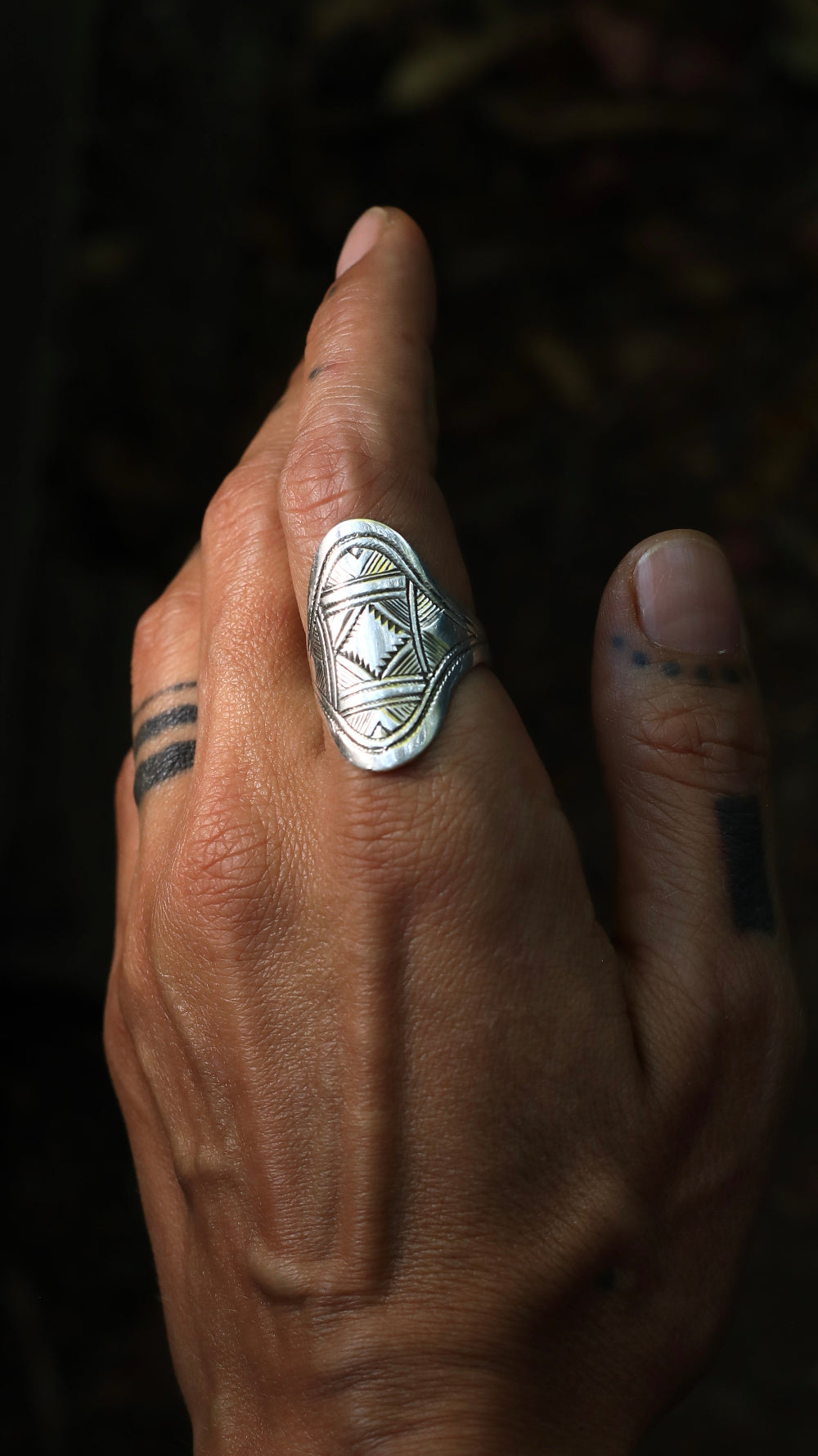 silver tribal ring
