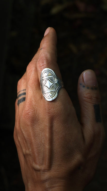 silver tribal ring
