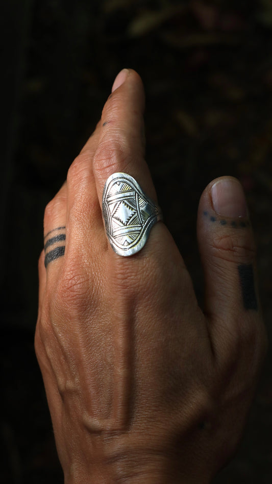 silver tribal ring
