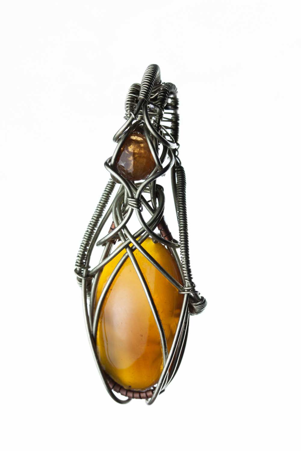 Wire wrap jewellery with gemstone by Mini Mystic . Check these handmade unique jewellery in our store. 