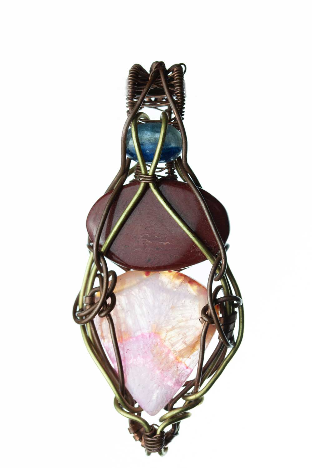 Wire wrap jewellery with gemstone by Mini Mystic . Check these handmade unique jewellery in our store. 