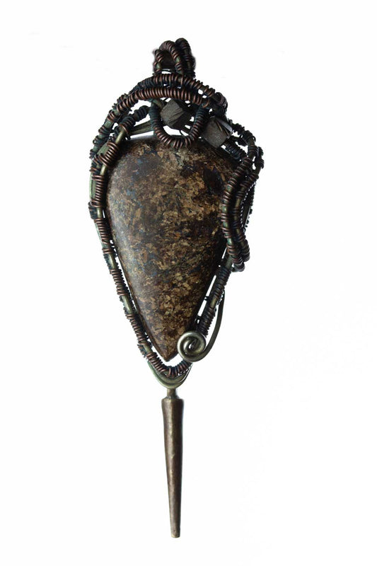 wire wrap jewellery brown jasper handmade Indian jewellery