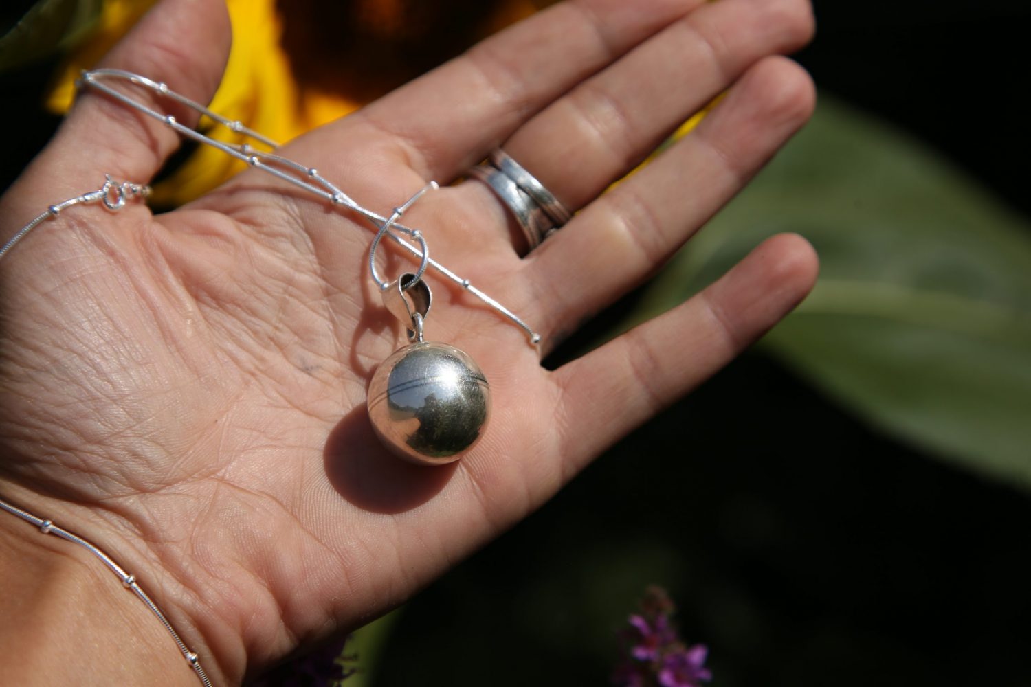 harmony ball silver jewellery chime sound pendant jewellery store doti sutra 
