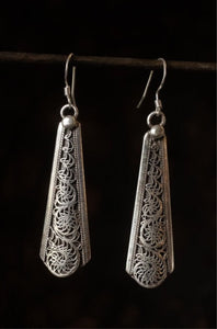 silver earrings newari handmade newari handcrafted earrings  