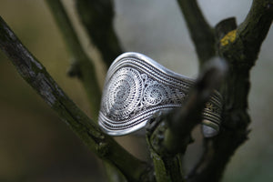 silver bracelet newari nepal handmade