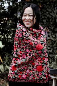 Wool Shawl Floral I