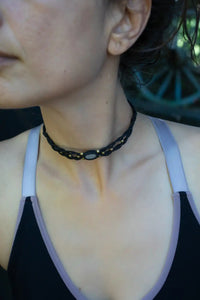 Choker moonstone necklace