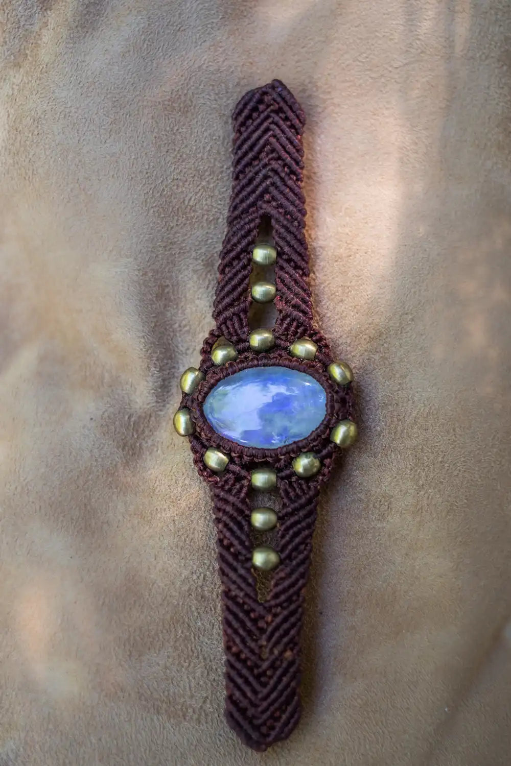 Moonstone Macrame Bracelet