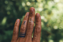 Load image into Gallery viewer, triangle ring geometric jewellery bijoux doti sutra jewellery store handmade unique gift